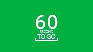60 Second Countdown - Green Screen [FREE USE]