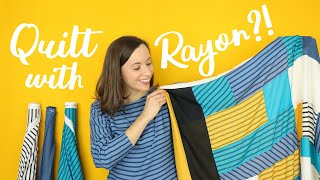 SEWING A QUILT WITH RAYON! - How to Sew with Rayon Fabrics | DIY  Home Decor screenshot 1