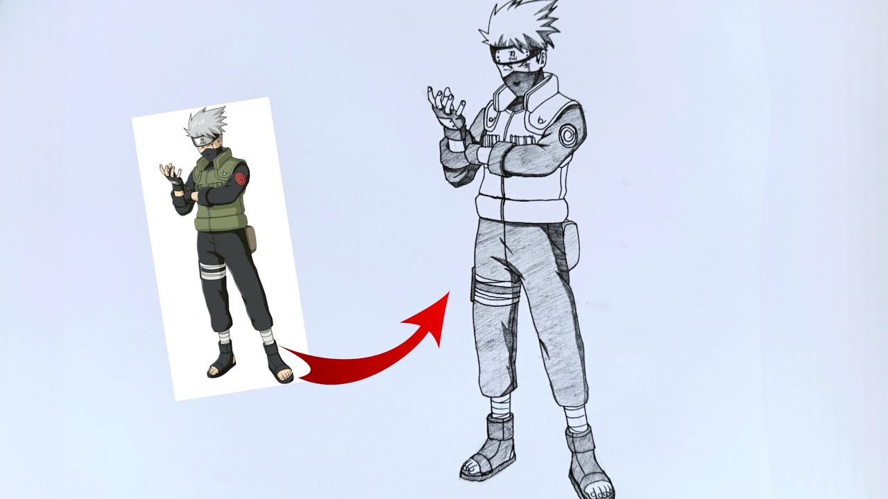 How to Draw Kakashi Full Body Step by Step | Naruto Drawing Tutorial