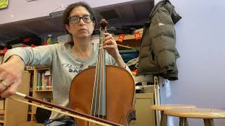 Essential Elements, p 25, #91, Lightly Row, Part B - cello