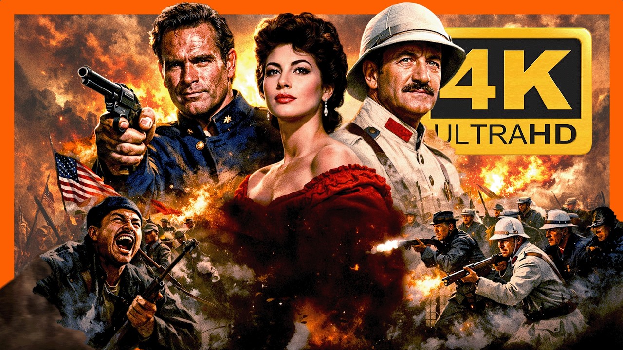 🎬 55 Days at Peking (1963) | Вневременная военная эпопея в 4K | Charlton Heston & Ava Gardner ⚔️🏯