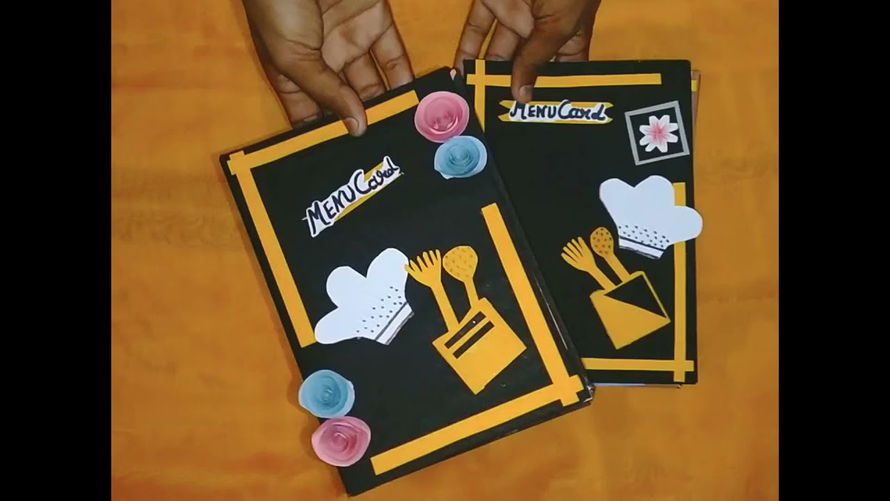 How To Make Menu Card Handmade Menu Card For HomeScience Project How To Make Menu Card Handmade Menu Card For HomeScience Project