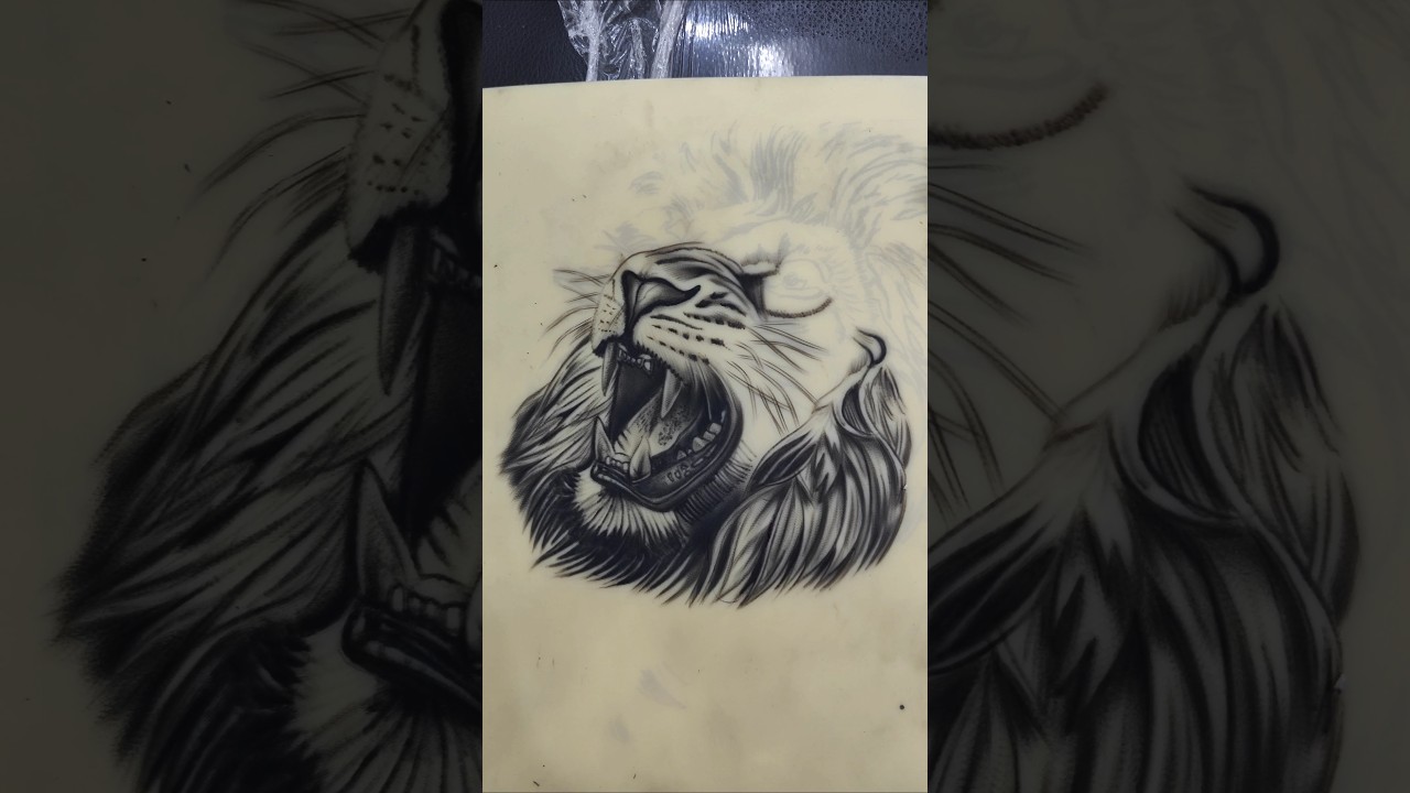 Tiger stencil tattoo practice video part2 