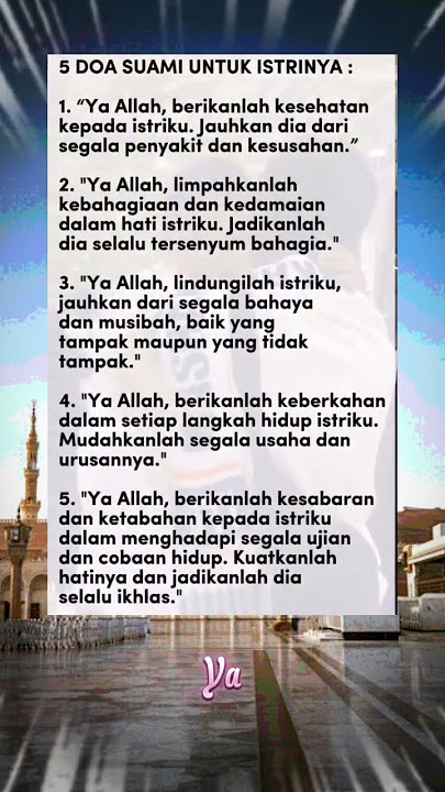 5 Doa Suami untuk Istri Tercinta, Bikin Hati Adem#shorts