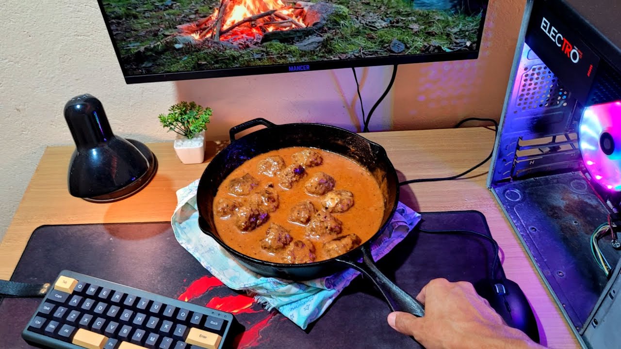 Um dia tranquilo cozinhando na roça