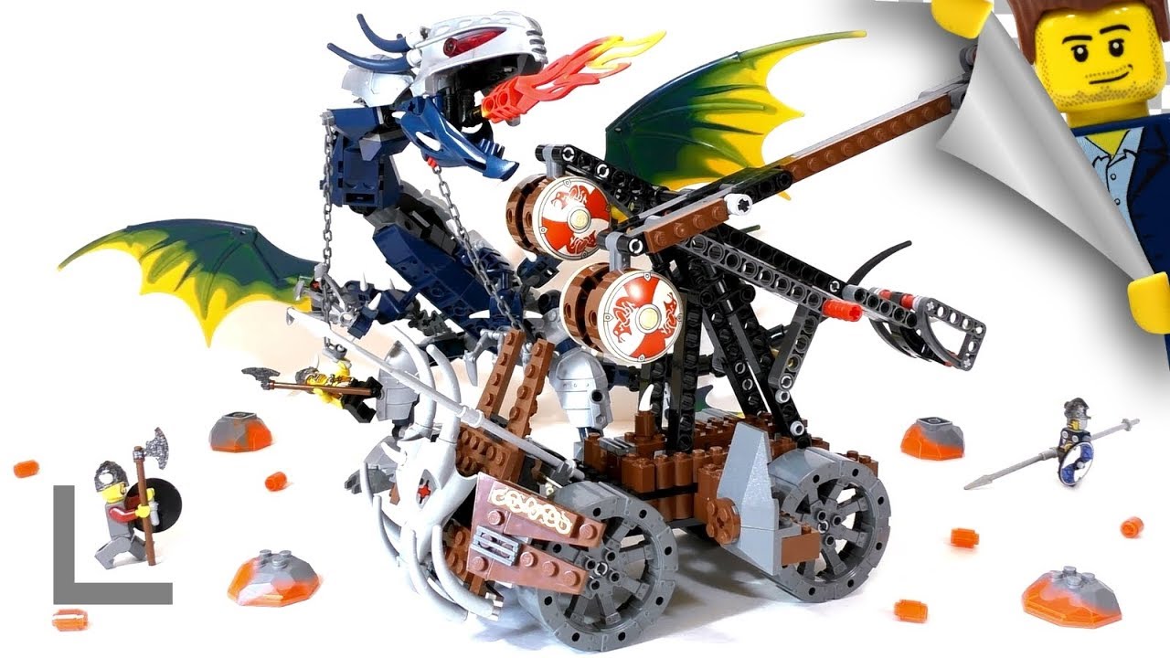 LEGO 7021- Viking Double Catapult vs the Armoured Ofnir Dragon
