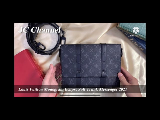 M45727 Louis Vuitton Monogram Eclipse Trunk Messenger