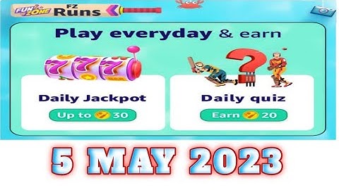 Amazon Funzone Everyday Runs Quiz Answers Today| 5 May 2023|  @dailyquiztime #amazon #amazonfunzon
