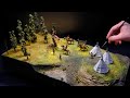 Giant Centipede vs. Native War band Diorama