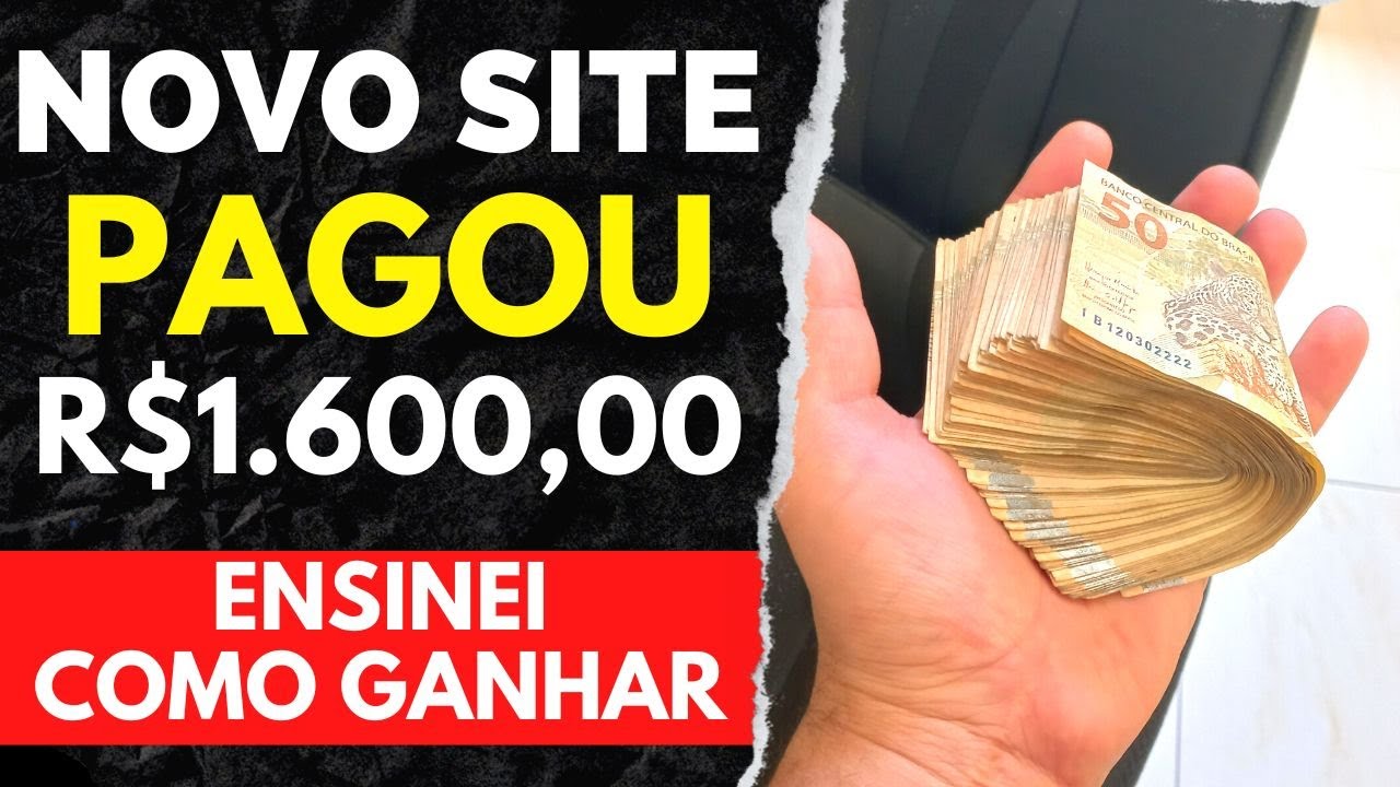 CORRE! NOVO SITE PARA GANHAR DINHEIRO PAGOU R$1.600,00 NO PIX