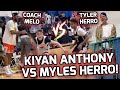 Kiyan Anthony Vs Myles Herro Goes Down To A GAME WINNER! Carmelo Anthony & Tyler Herro Pull Up! 🍿