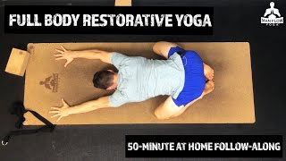 Restorative Yoga | Total Body Routine (Amazing 50 min At Home Follow Along)