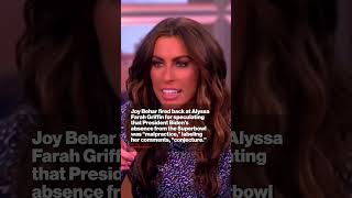Joy Behar Accuses Alyssa Farah Griffin Of Conjecture On The View