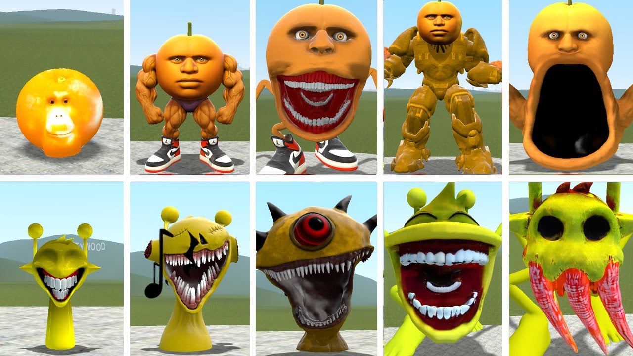 ALL SIMON AND ODINDINDINDUN GIANT TRANSFORMATION AND BATTLE IN GARRY'S MOD