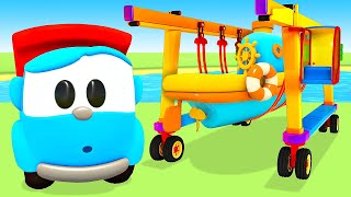 Dessin animé pour bébés. Léo le camion curieux et Léa en français. Réparons le bateau des robots