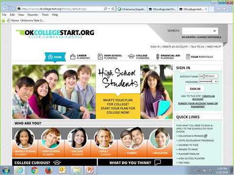 OKcollegestart org Oklahoma’s College Planning Portal 20161206