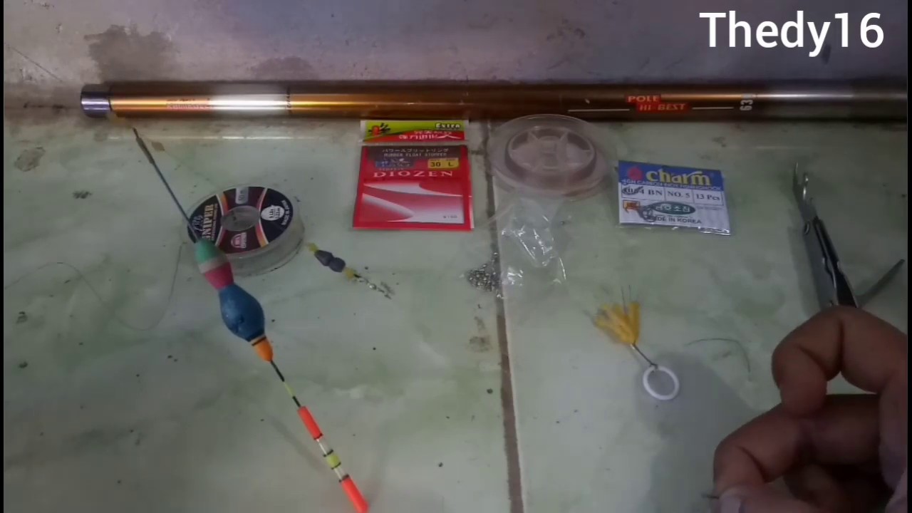 Cara membuat rangkaian pancing ikan belanak menggunakan stik tegek