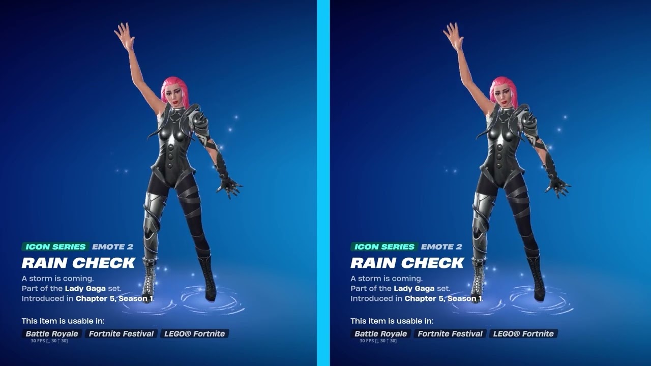 FORTNITE RAIN CHECK EMOTE 1 HOUR DANCE! (ICON SERIES)