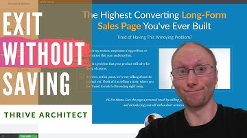 How to Exit Thrive Architect Without Saving Your Progress