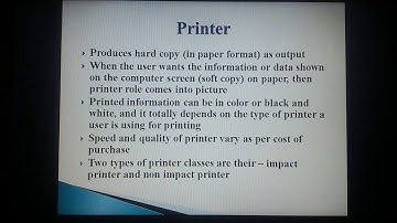Output devices of computer