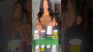 WHO CAN MATCH ALL THE CUPS FIRST?? #games #couple #challenge #competition #marriage #viral