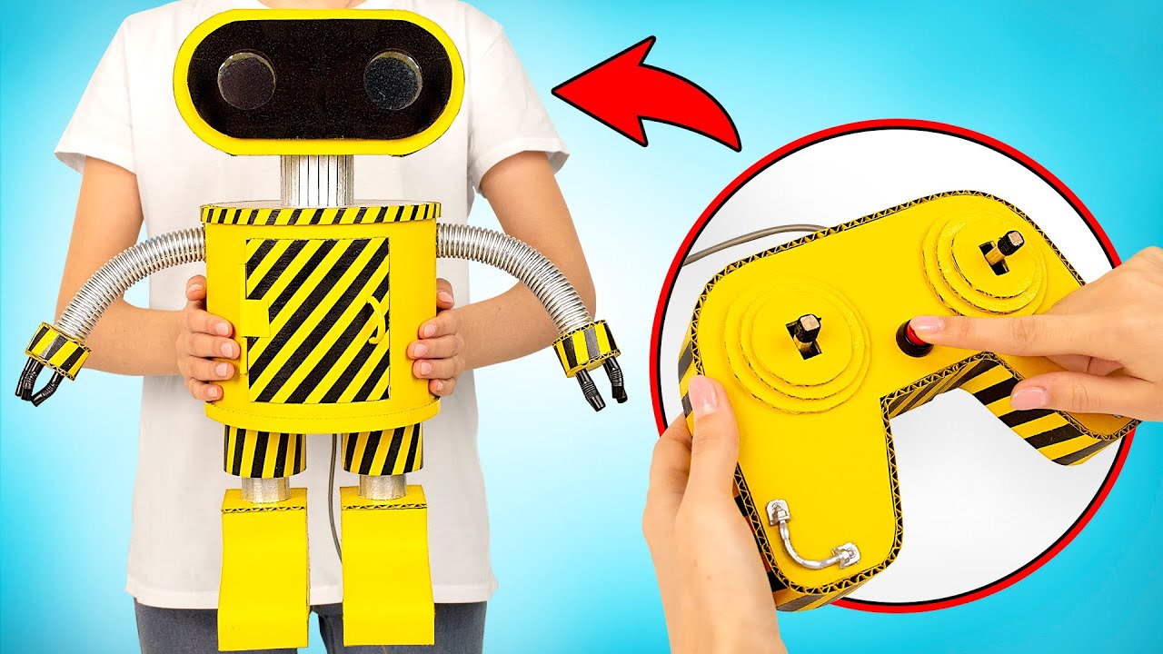اصنع بنفسك هذا الروبوت المدهش من الكرتون مع جهاز تحكم عن بعد - YouTube