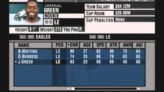 2003-04 - Retro NFL Rosters Philadelphia Eagles Team Roster Madden NFL 2004