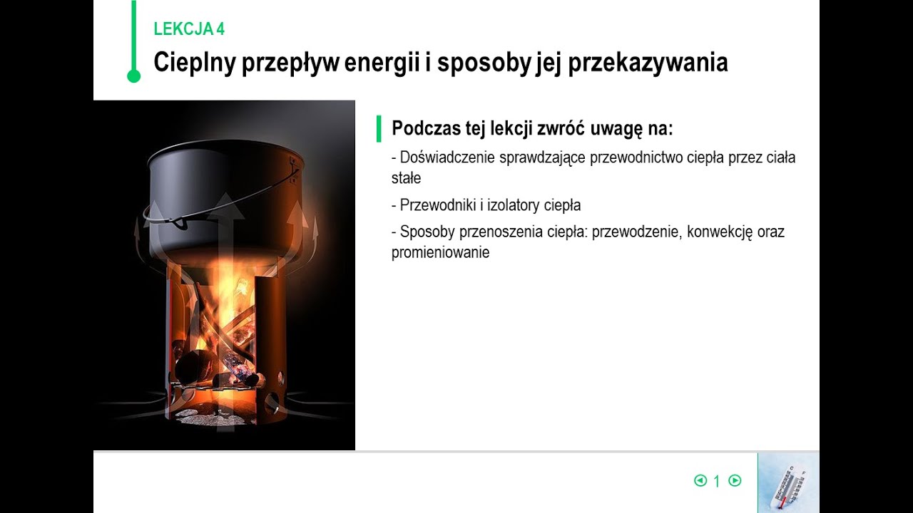 Sprawdzian Energia W Zjawiskach Cieplnych Fizyka - klasa 8 - Cieplny przepływ energii i sposoby jej przekazywania