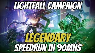 Lightfall SOLO LEGENDARY Campaign Speedrun WR [1:32:38] | Destiny 2