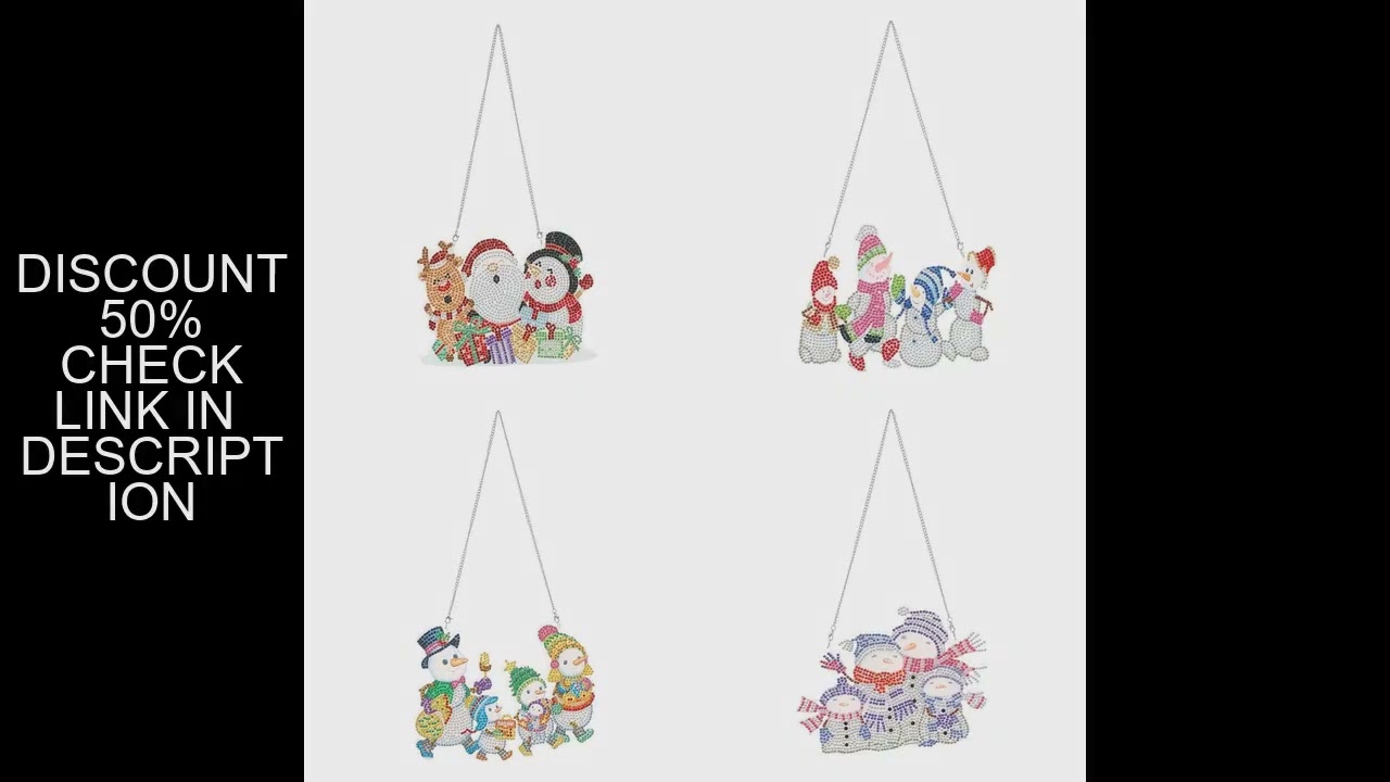 A DIY Christmas-style diamond painting set of art pendant chain door decoration, suitable for home a