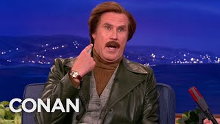 Ron Burgundy's Secret To Great Hair - CONAN on TBS