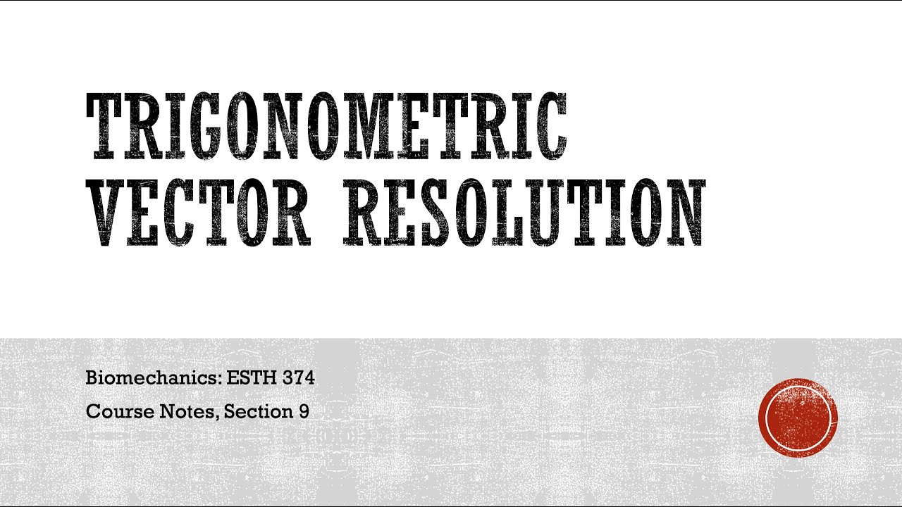 Trigonometric Vector Resolution - Biomechanics - YouTube