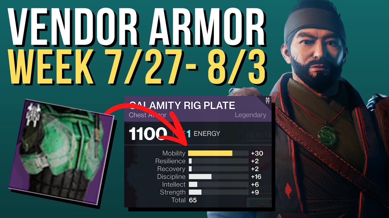 Destiny 2 High Stat Vendor Armor / Week of 7/27/2021 