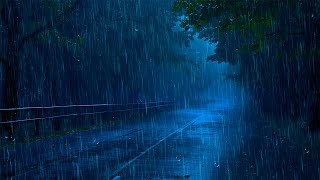 The Sound of Falling Rain Makes You Sleepy Immediately  Rain Falling on Suburban Road