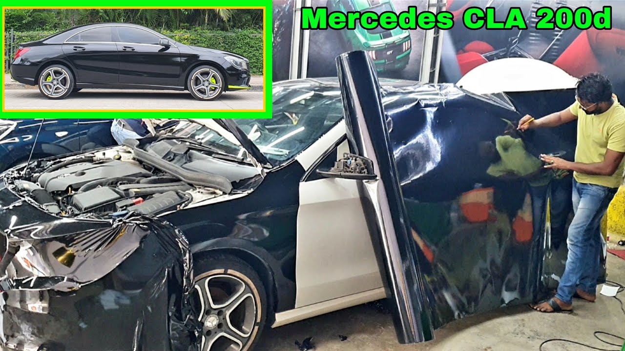 Mercedes CLA 200d | Gloss Black | Vinyl Wrap | Mr Wrap Artist | Car Wrapping 