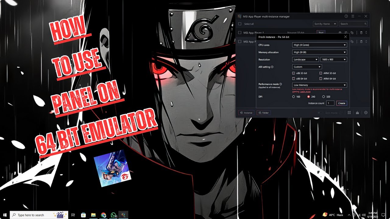 HOW TO USE FREE FIRE PANEL ON 64 BIT EMULATOR 🖤 100% WORKING 💯 - YouTube