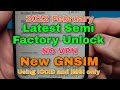 2022 February 22 Latest Semi Factory Unlock No VPN using New GNSIM with ICCID and IMSI for 6s to 13