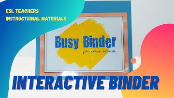 Interactive Learning Book | #EslTeachingMaterials | #FileFolder | #BusyBinder | #LearningBinder