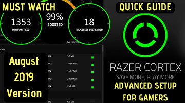Razer Cortex Game Booster Advanced Setup 2019 August Version For Gamers | INCREASE FPS |