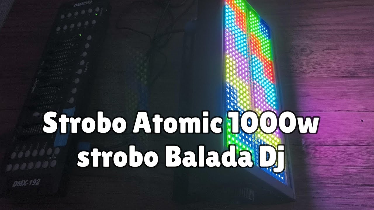 Unboxing e Teste do Strobo Atomic 1000w LED RGBW Blinder Dmx Estrobo Balada DJ