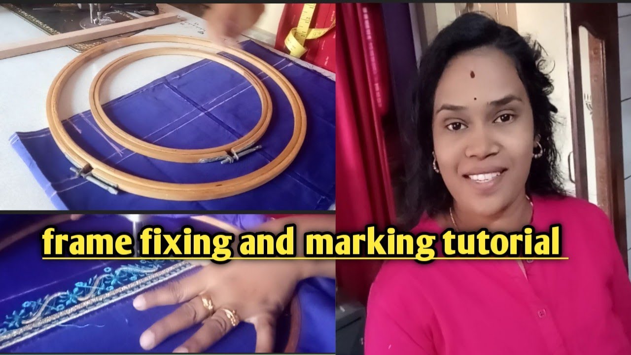 machine embroidery frame fixing and sleeves work and marking tutorials  @Nandinigowdavlog