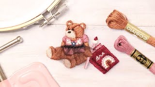 テディベアのメッセージ刺繍 | アートのように自分で人生を描いていく