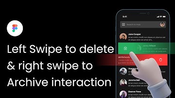 Double swipe interaction in @Figma  | Left swipe to delete & Right swipe to archive| 🔗source file