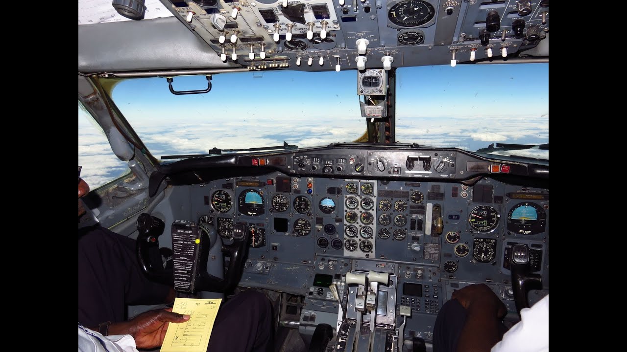 Air Zimbabwe 737-2N0/Adv Cockpit - Engine Startup, Taxi & Departure Rwy 12 from Victoria Falls (VFA)