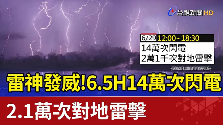 雷神发威！6.5H14万次闪电 2.1万次对地雷击 - 天天要闻
