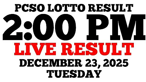 Lotto Result Today 2:00 PM Draw December 23, 2025 Tuesday PCSO LIVE Result