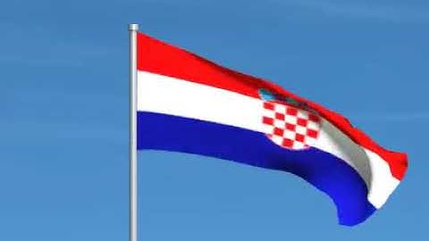 Croatia flag waving