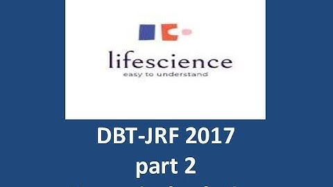 DBT jrf 2017 solved paper