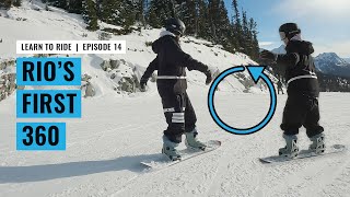 Rio's First 360!!! | Learn To Snowboard With Rio - EP14