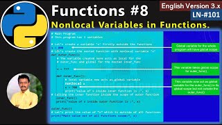 How NonLocal Variables Work in Functions in Python | 'Nonlocal' keyword in Functions #coding #python Wealth